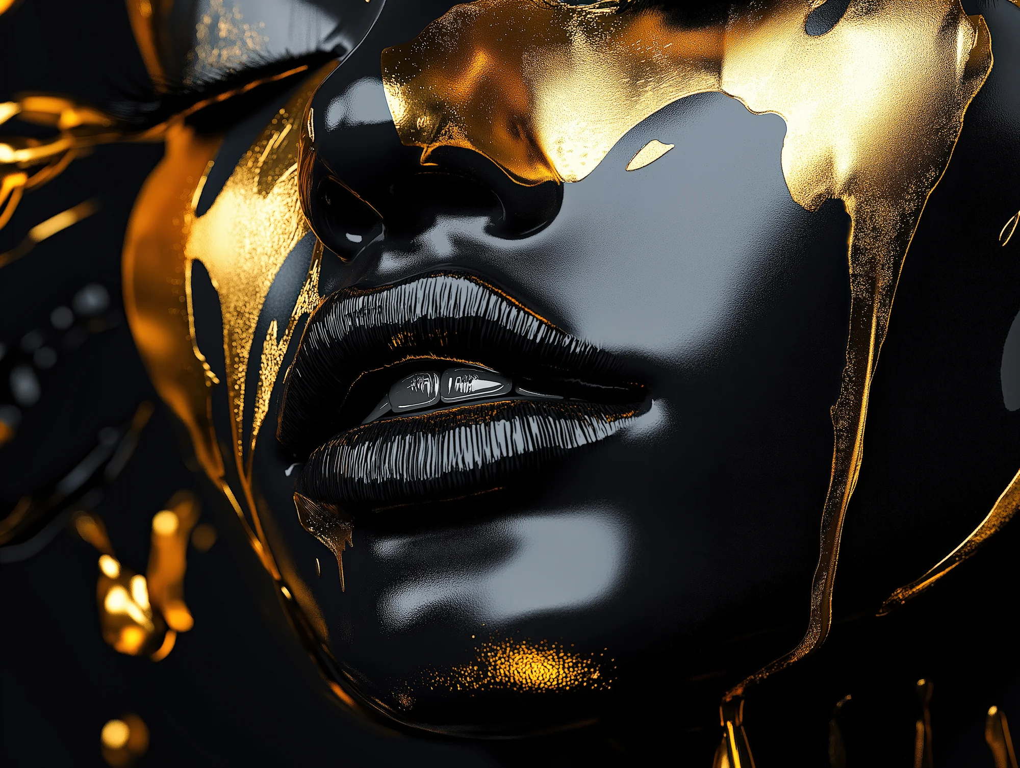 שילוב זהב בשחור