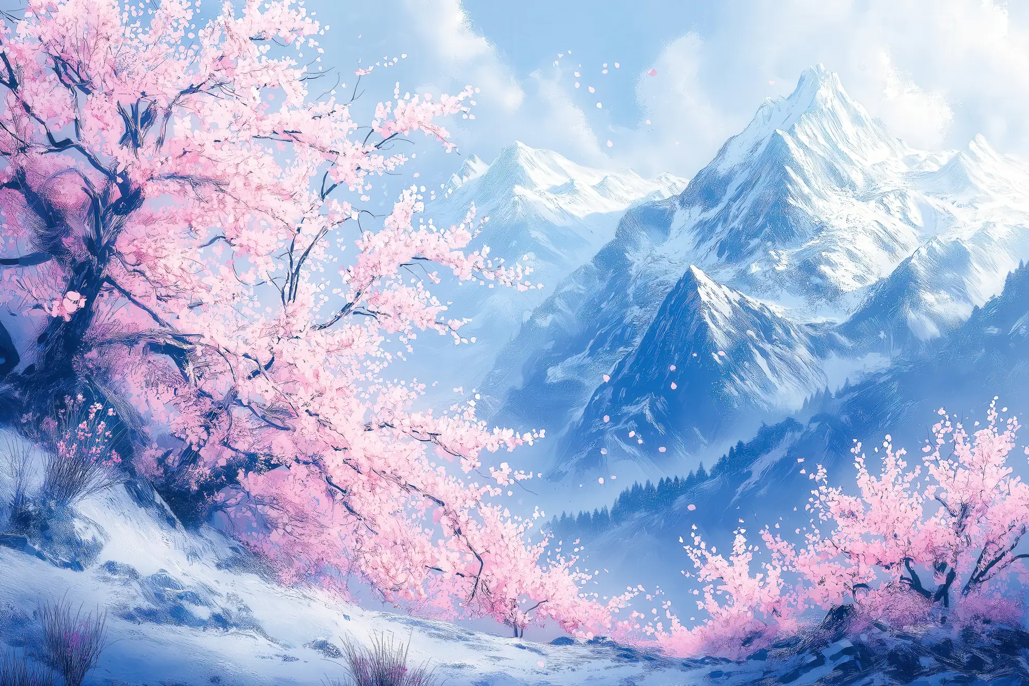 פריחת דובדבן הררית