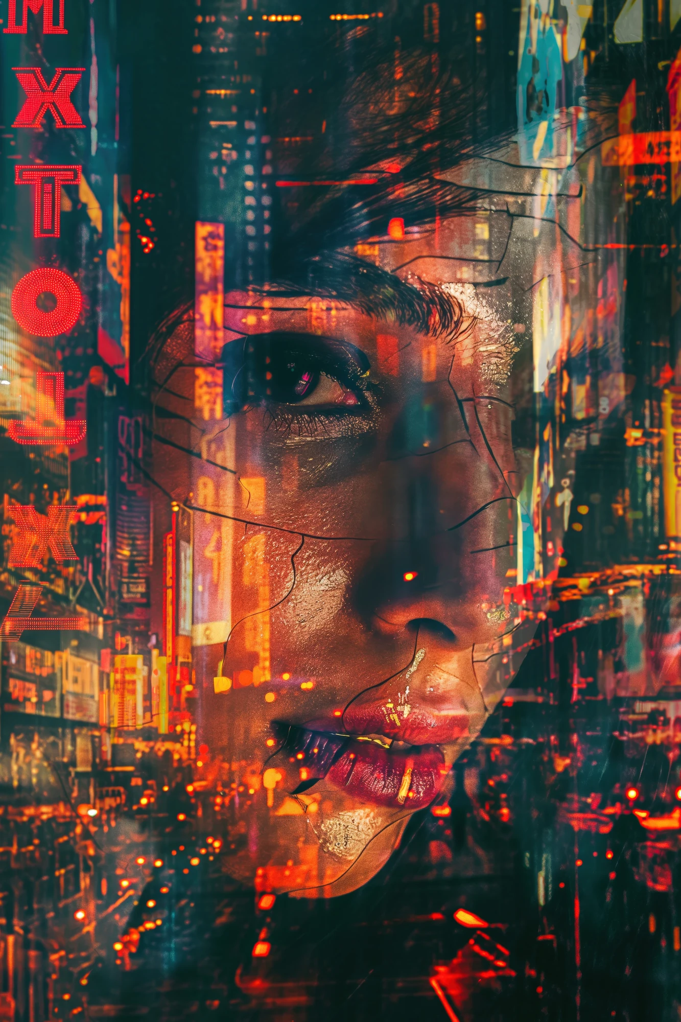 פנים בעיר מוארת