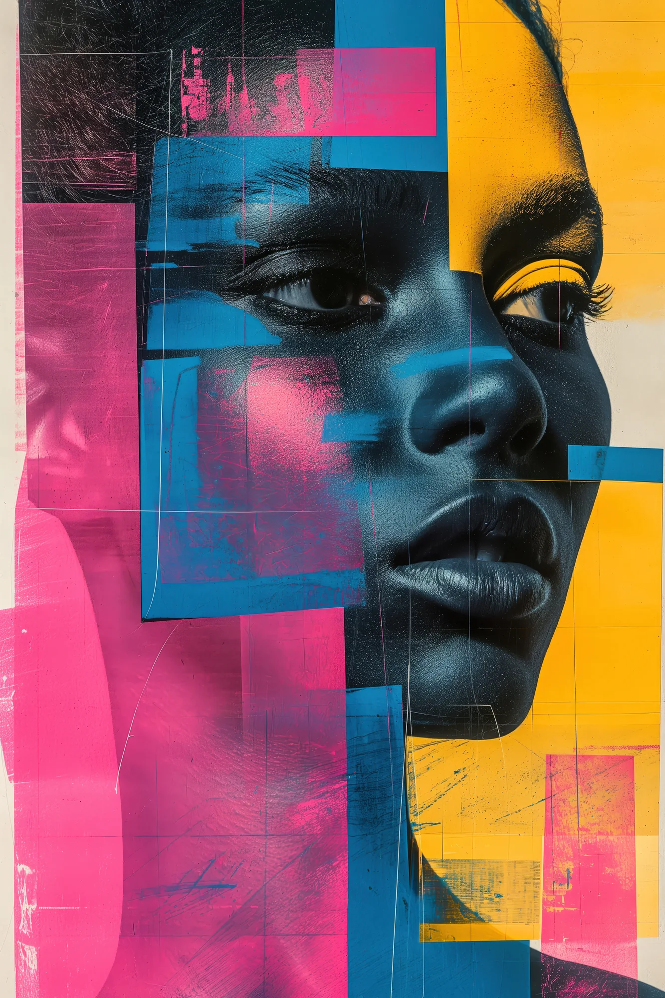 פנים בצבעים עזים