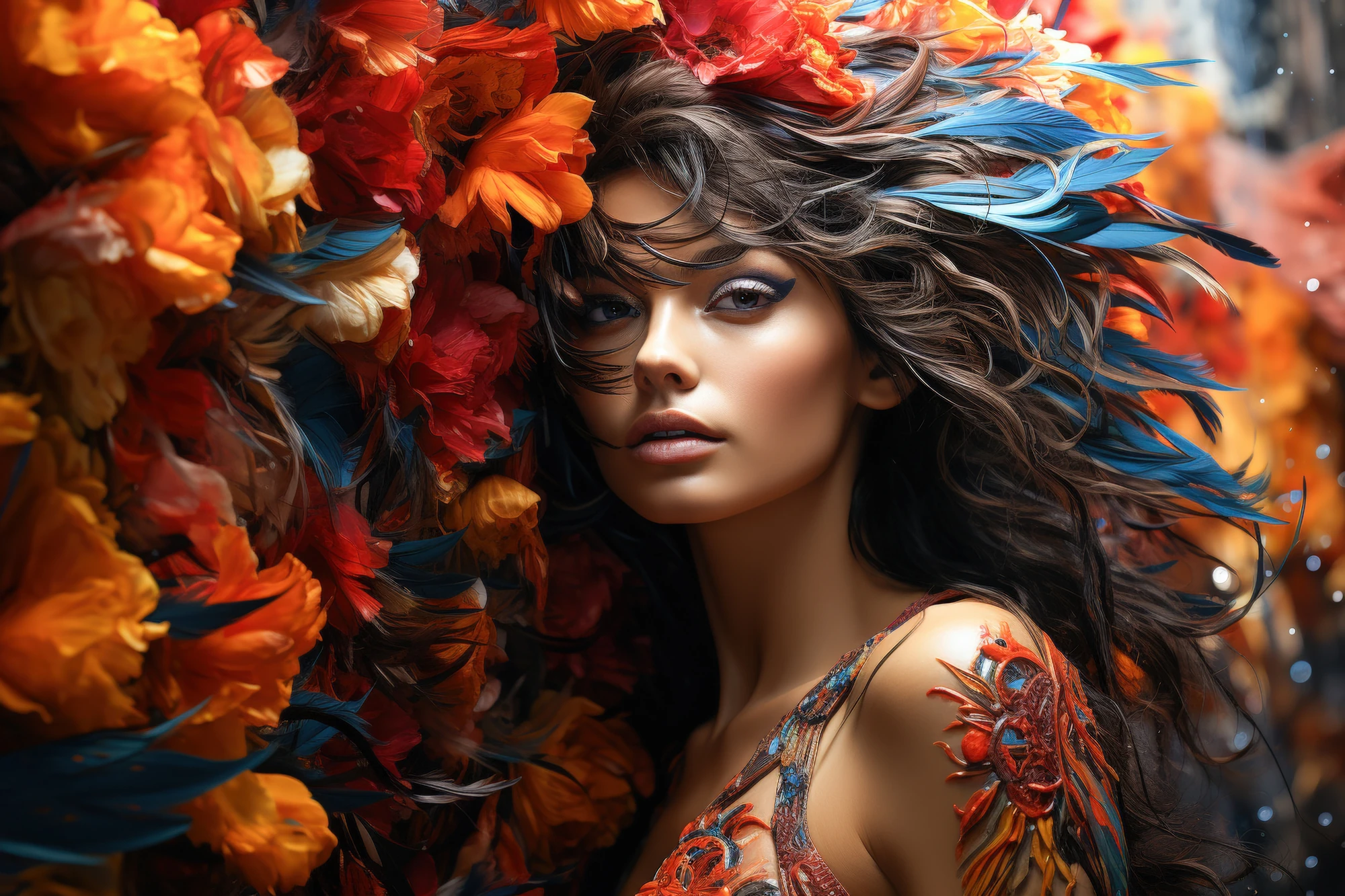 שילוב פרחים וצבעים